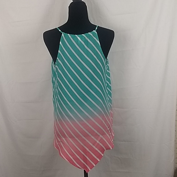 Soulmate ombre stripped tank. Size medium - Picture 2 of 5